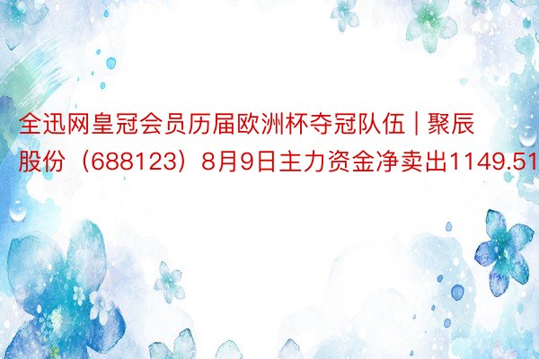 全迅网皇冠会员历届欧洲杯夺冠队伍 | 聚辰股份（688123）8月9日主力资金净卖出1149.51万元